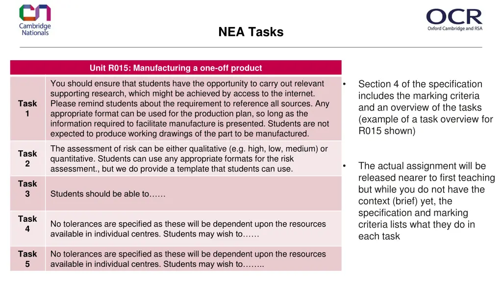 nea tasks 1
