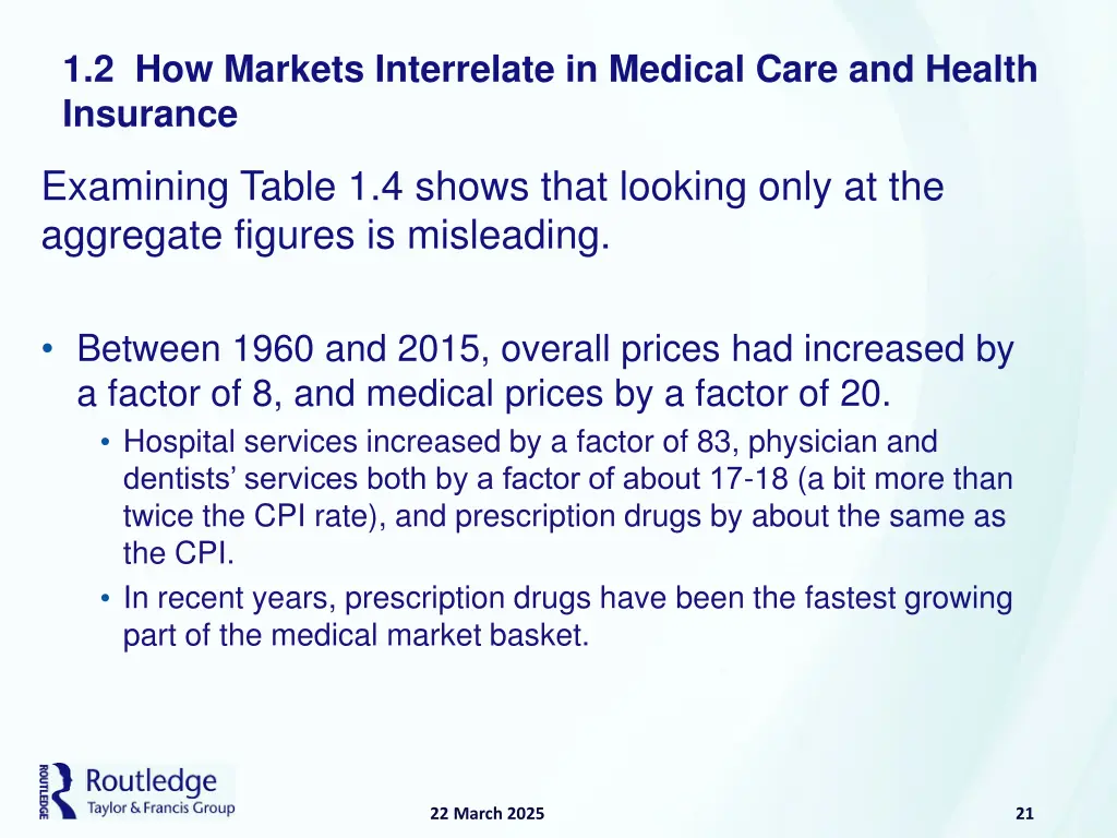 1 2 how markets interrelate in medical care 10