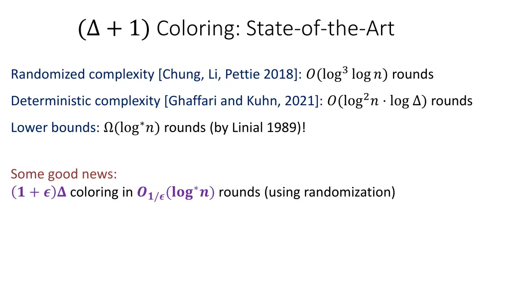 1 coloring state of the art