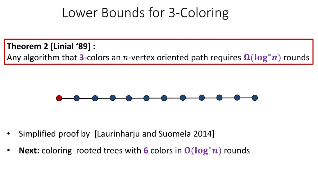lower bounds for 3 coloring