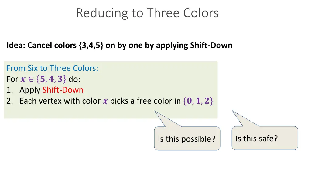 reducing to three colors 1