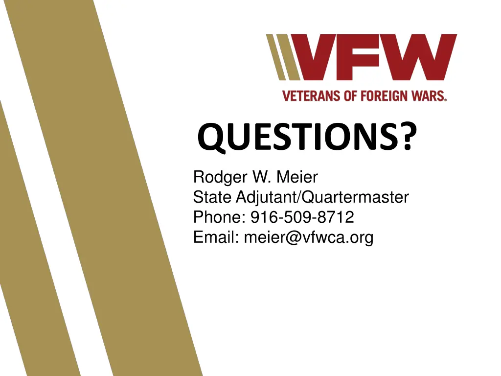 questions rodger w meier state adjutant