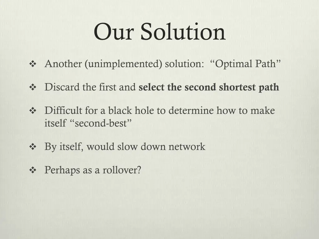 our solution