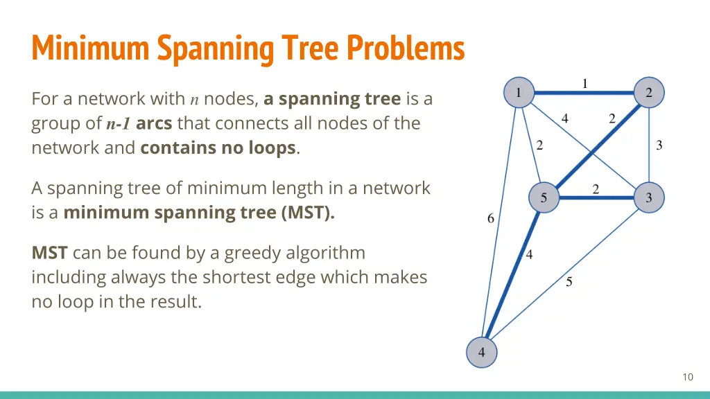 minimum spanning tree problems