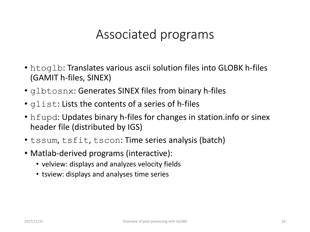 associated programs