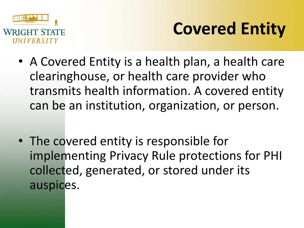 covered entity