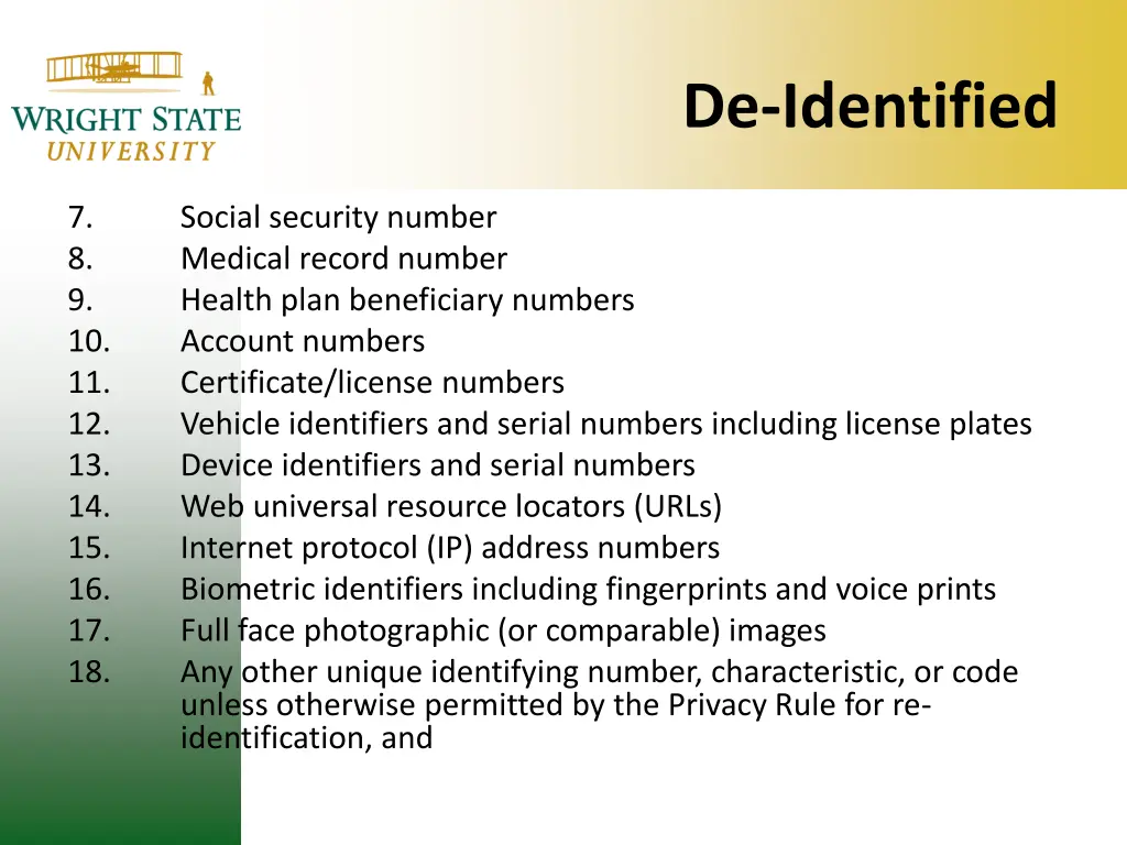 de identified