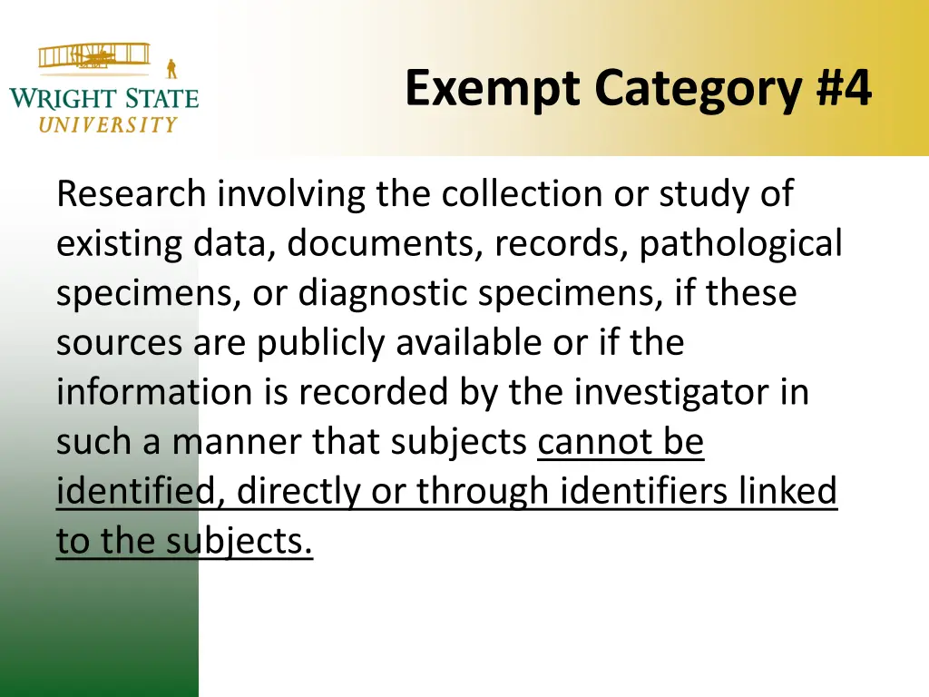 exempt category 4