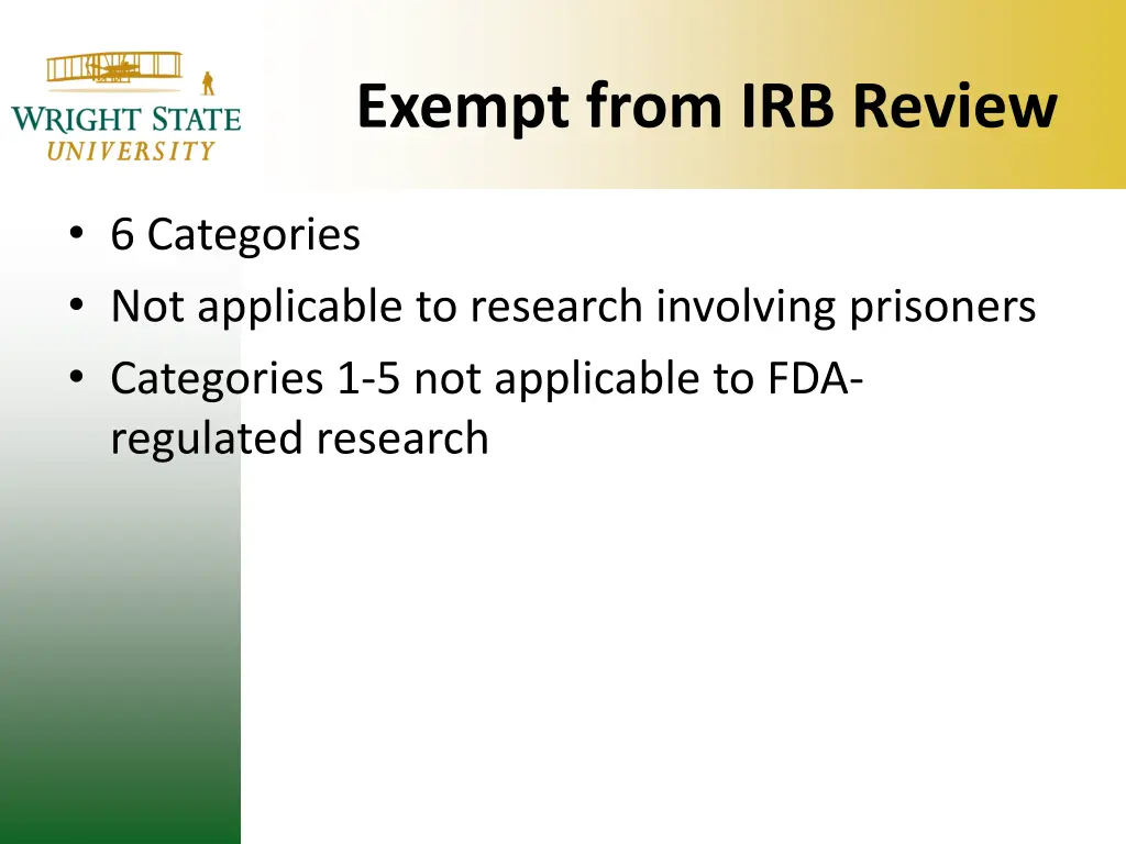 exempt from irb review
