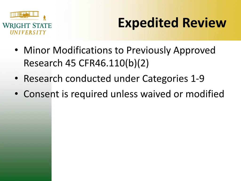expedited review