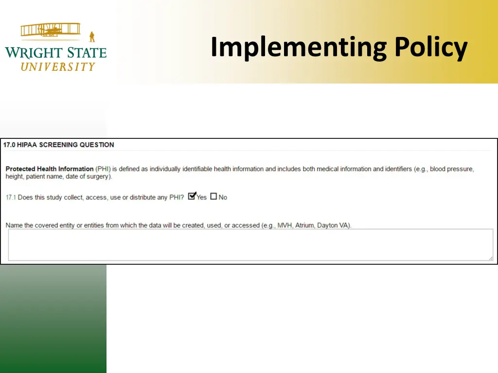 implementing policy