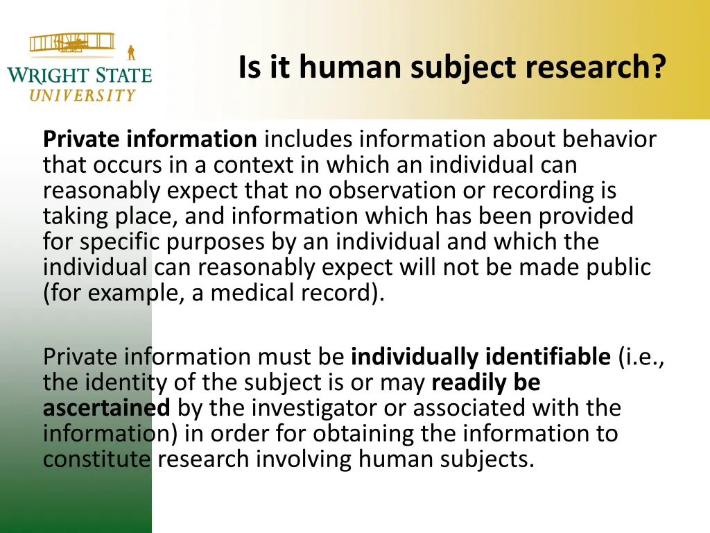 is it human subject research 1