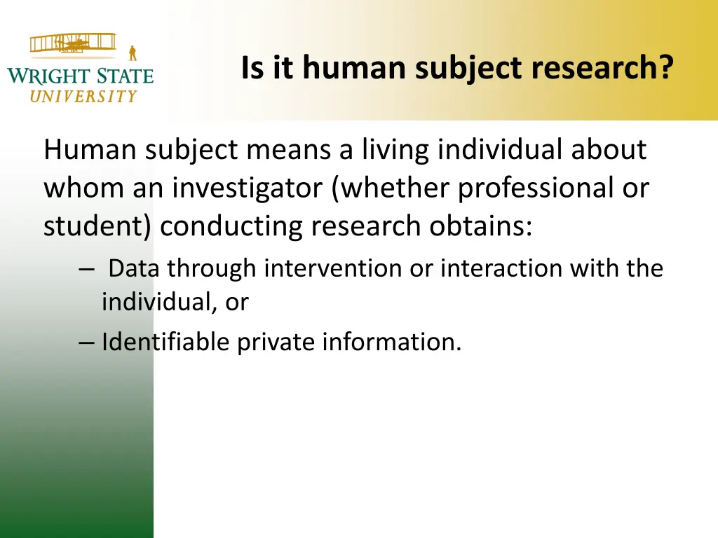 is it human subject research