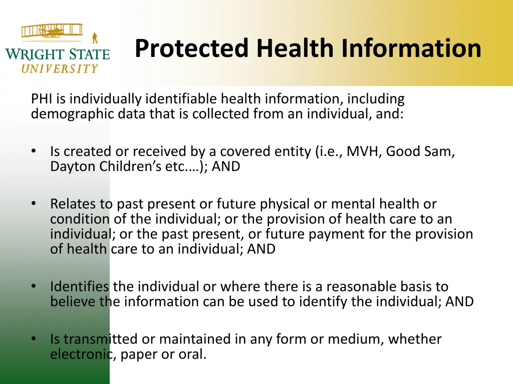 protected health information