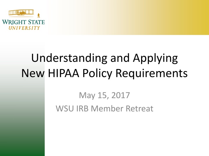 understanding and applying new hipaa policy