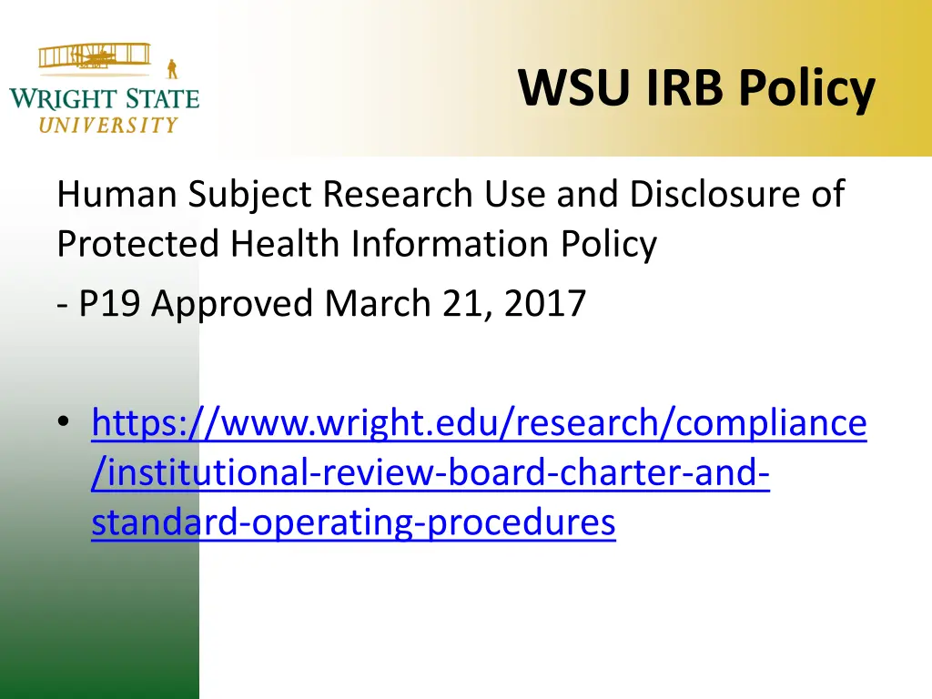 wsu irb policy