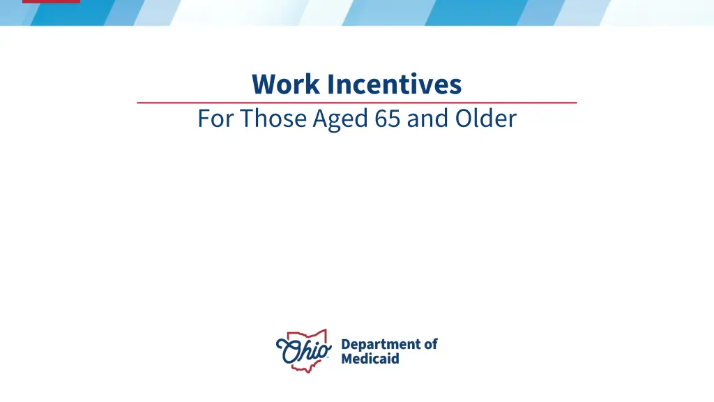 work incentives for those aged 65 and older