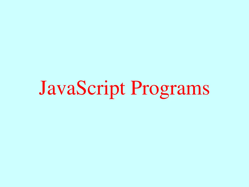 javascript programs 1