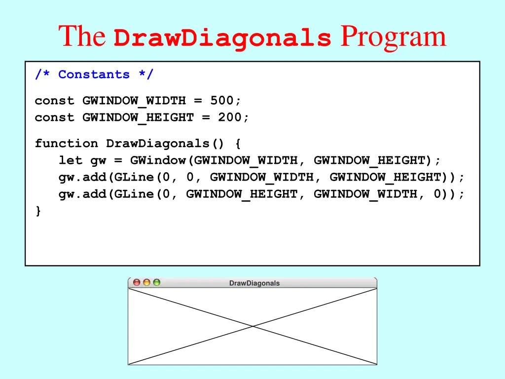 the drawdiagonals program