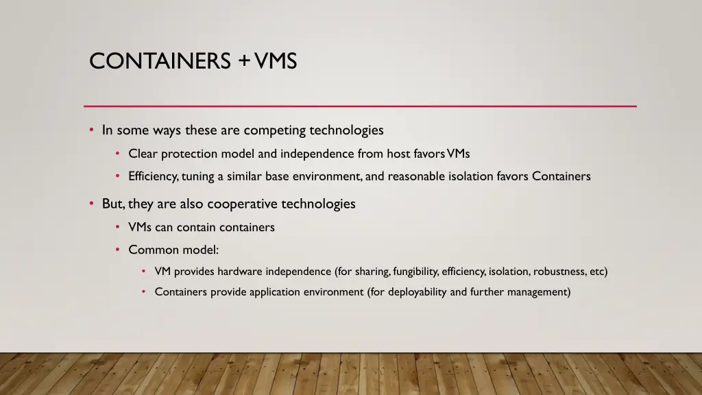 containers vms