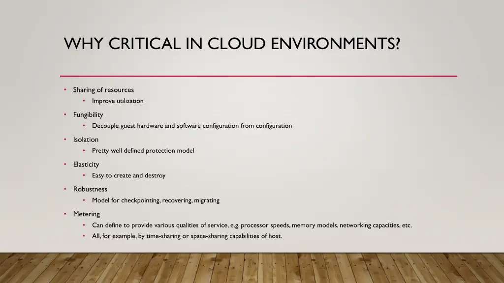 why critical in cloud environments