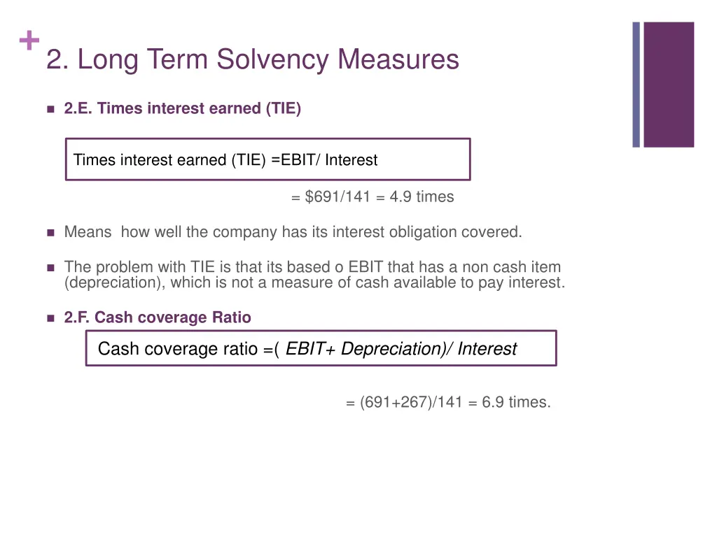 2 long term solvency measures 3