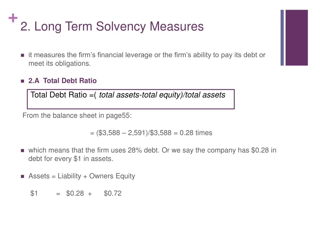 2 long term solvency measures