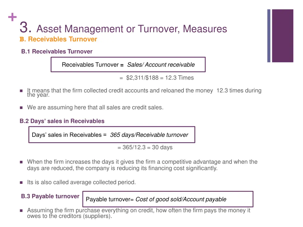 3 asset management or turnover measures 1