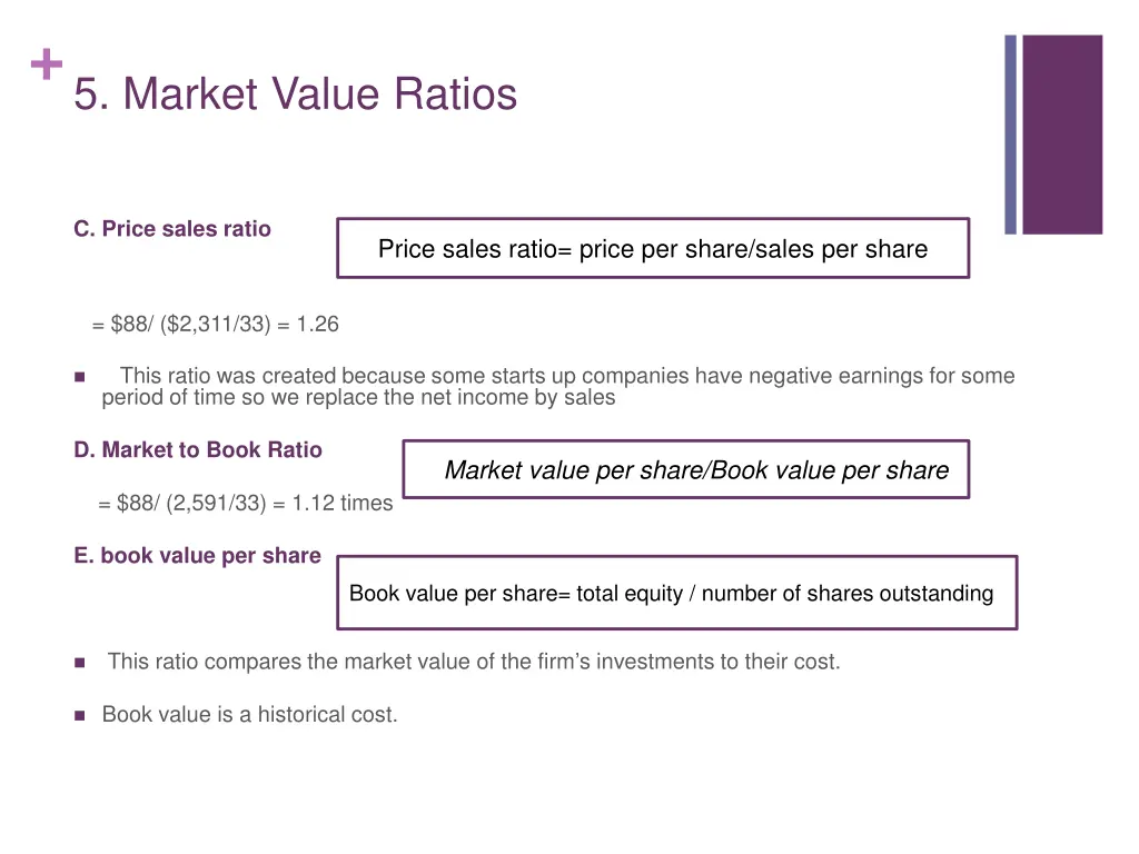 5 market value ratios 1