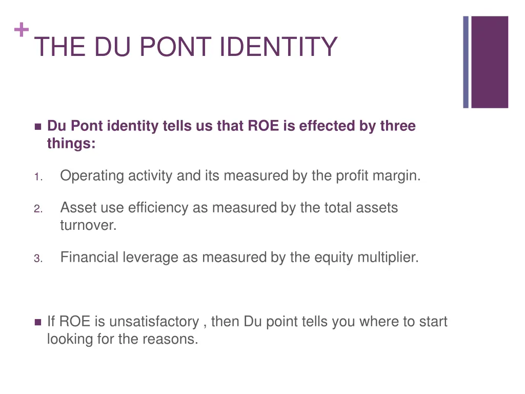 the du pont identity 1