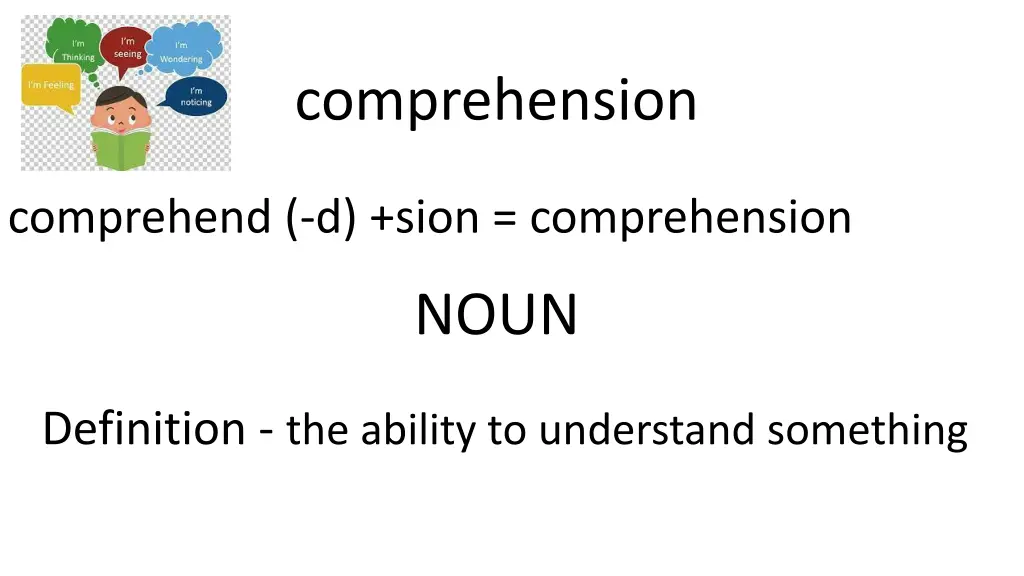 comprehension 1