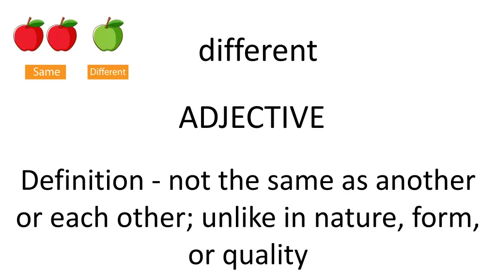different