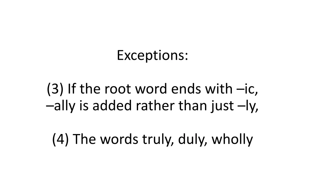 exceptions 1
