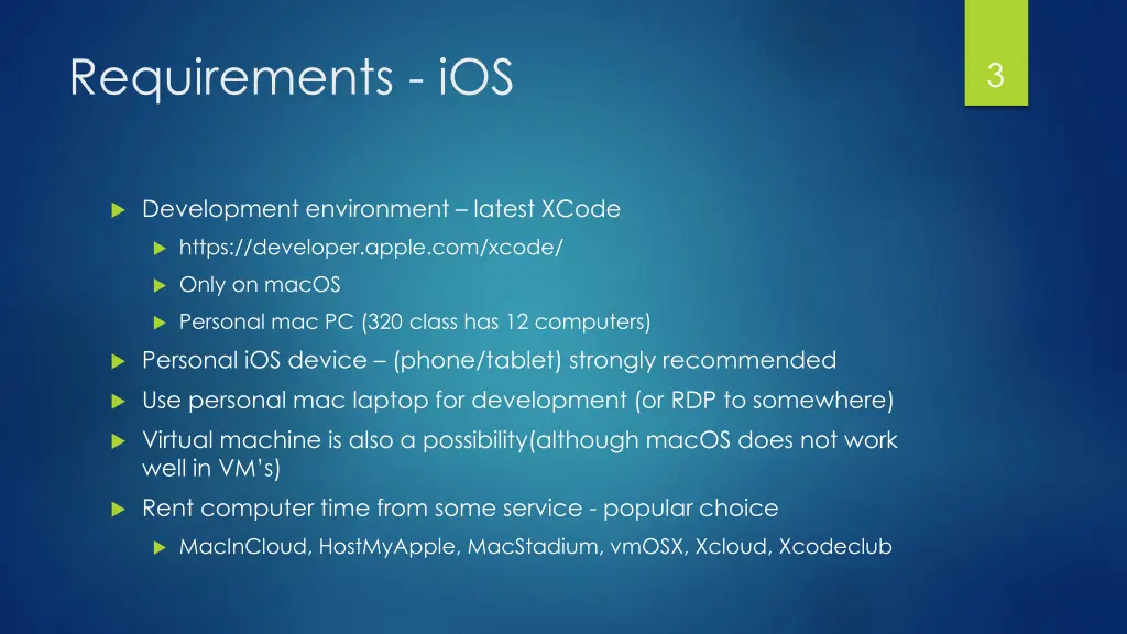 requirements ios