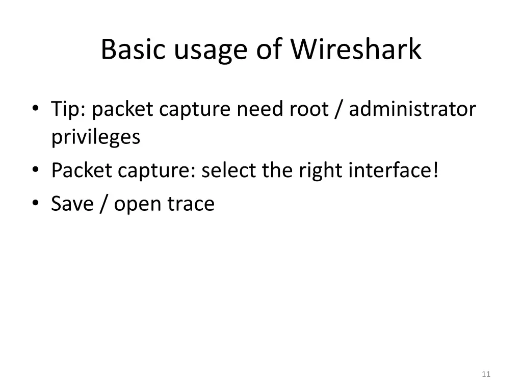 basic usage of wireshark