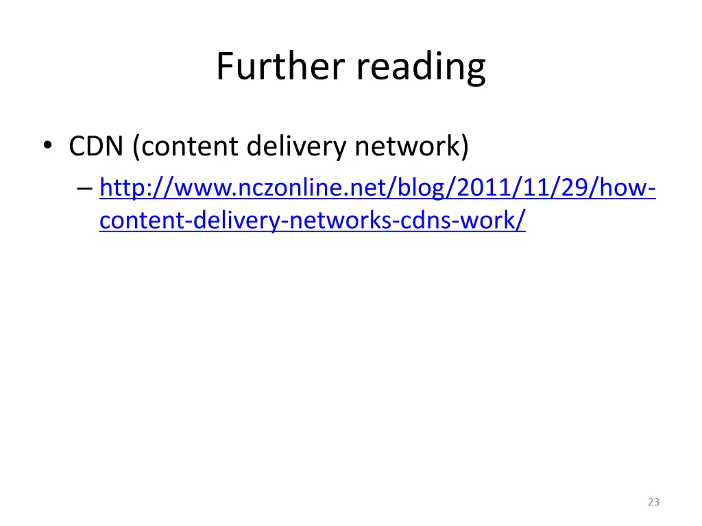 further reading