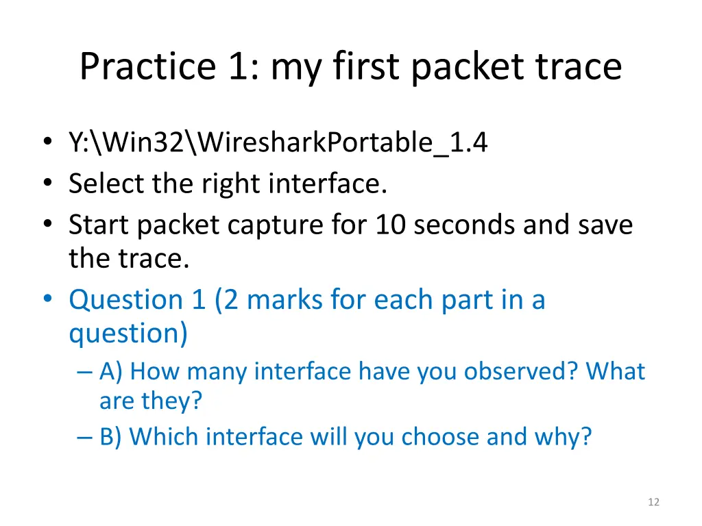 practice 1 my first packet trace