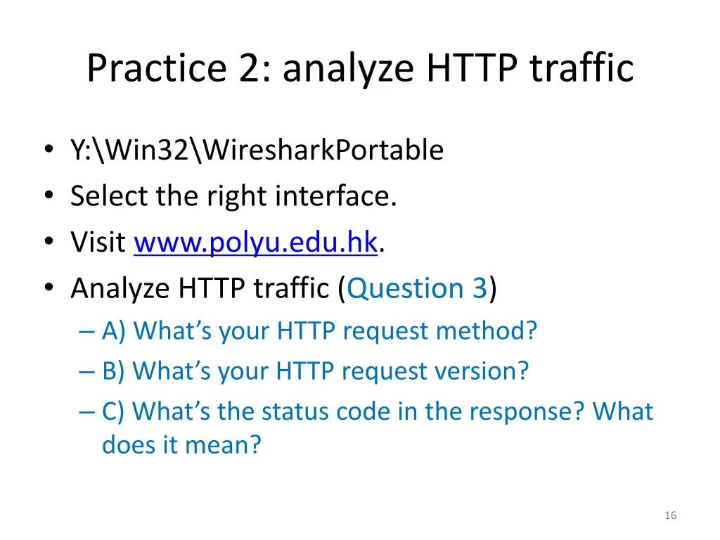 practice 2 analyze http traffic