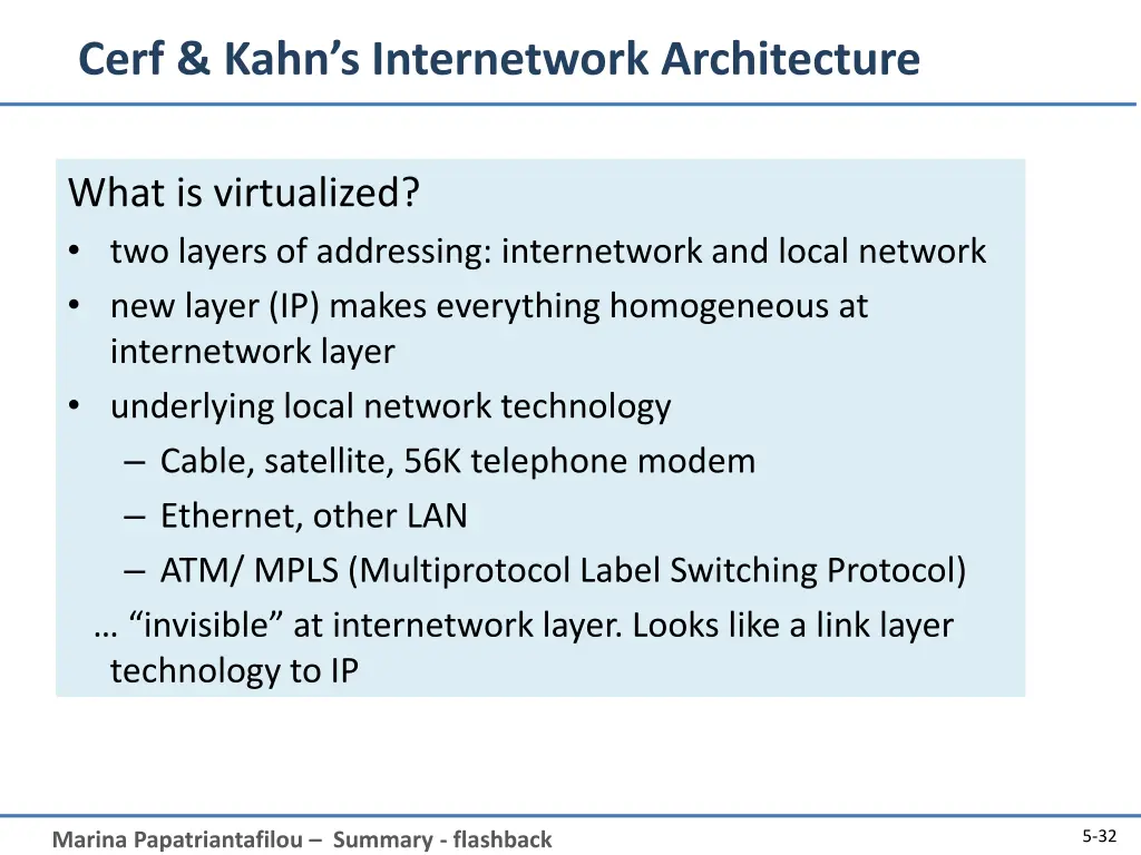 cerf kahn s internetwork architecture
