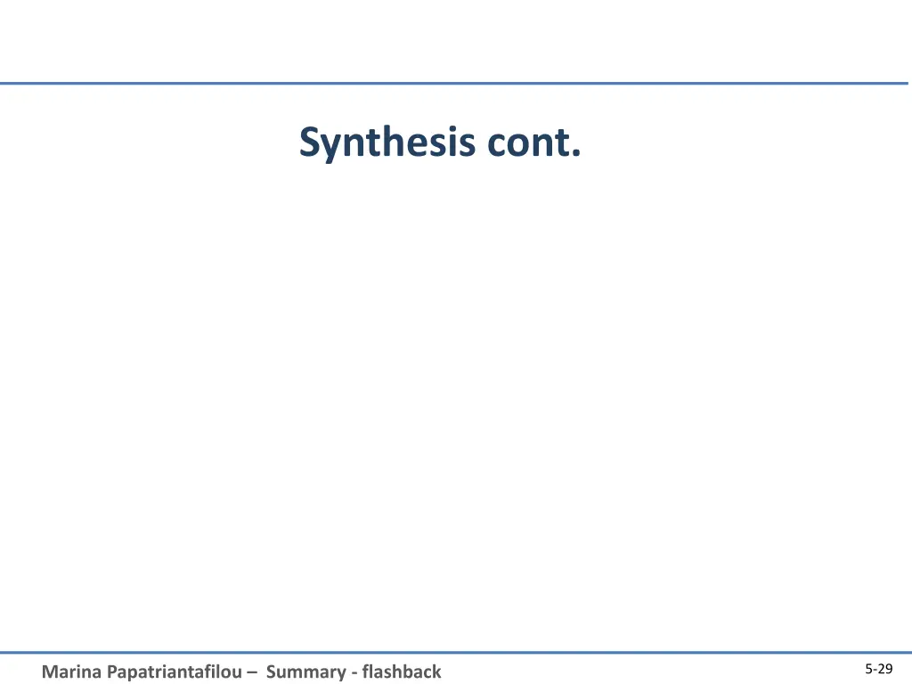 synthesis cont