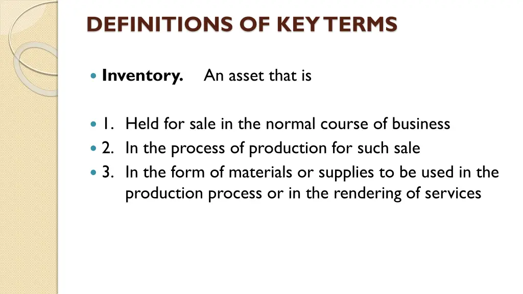 definitions of key terms
