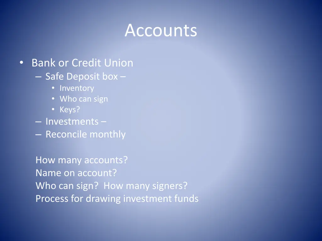 accounts