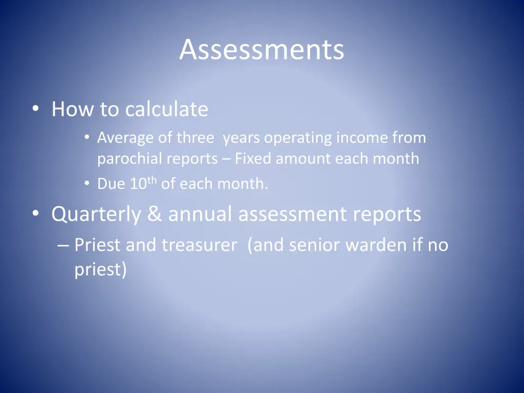 assessments