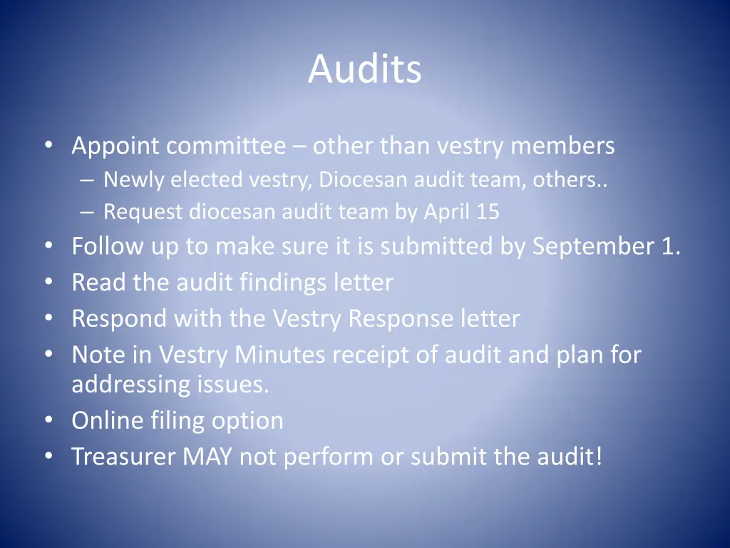 audits