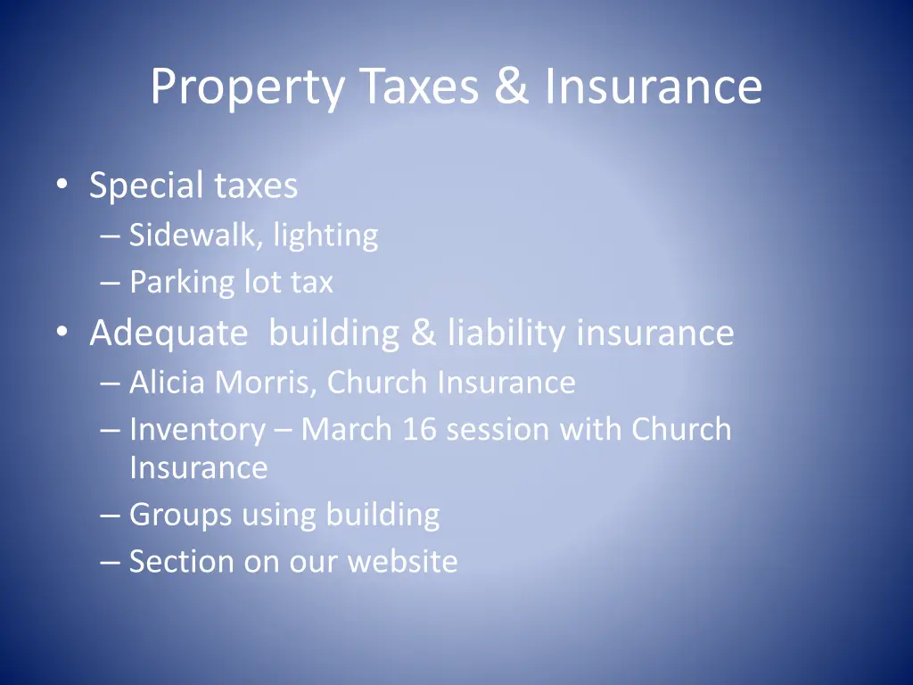 property taxes insurance