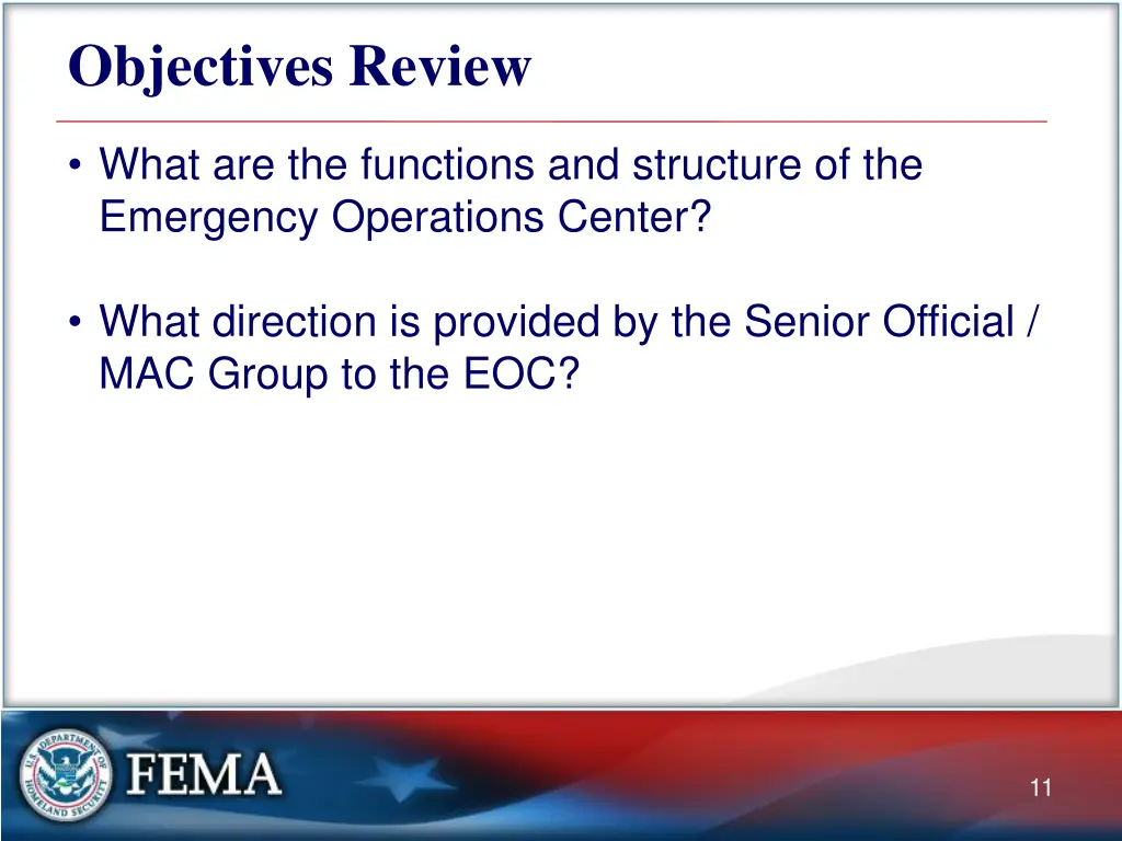 objectives review