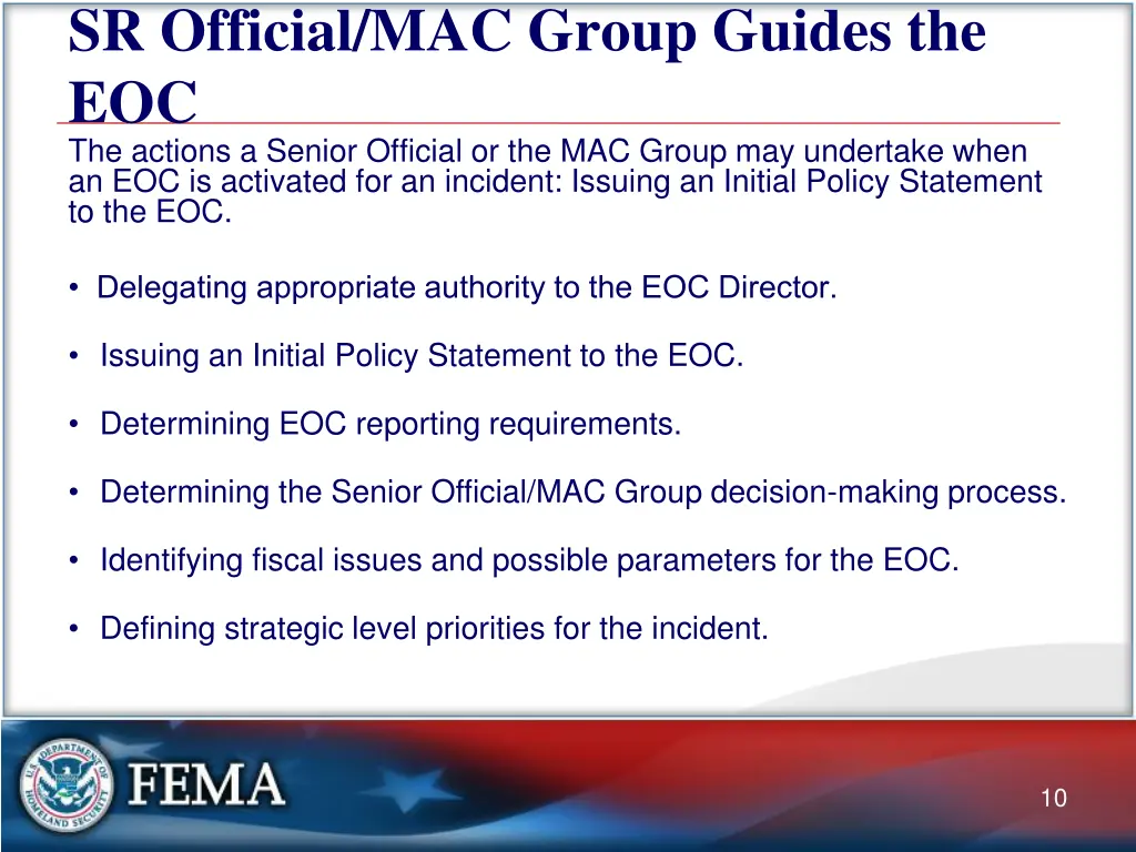 sr official mac group guides the eoc the actions