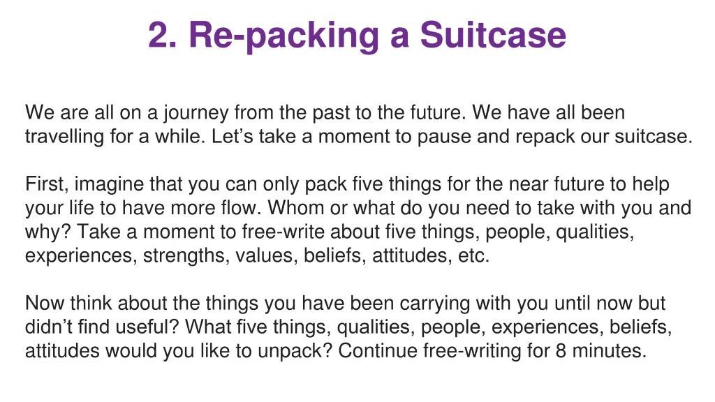 2 re packing a suitcase