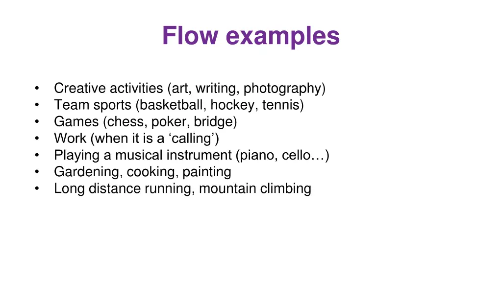 flow examples