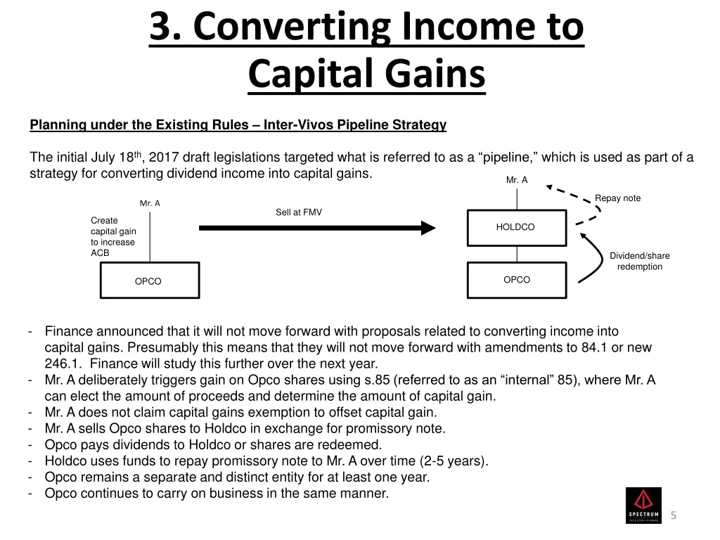 3 converting income to capital gains